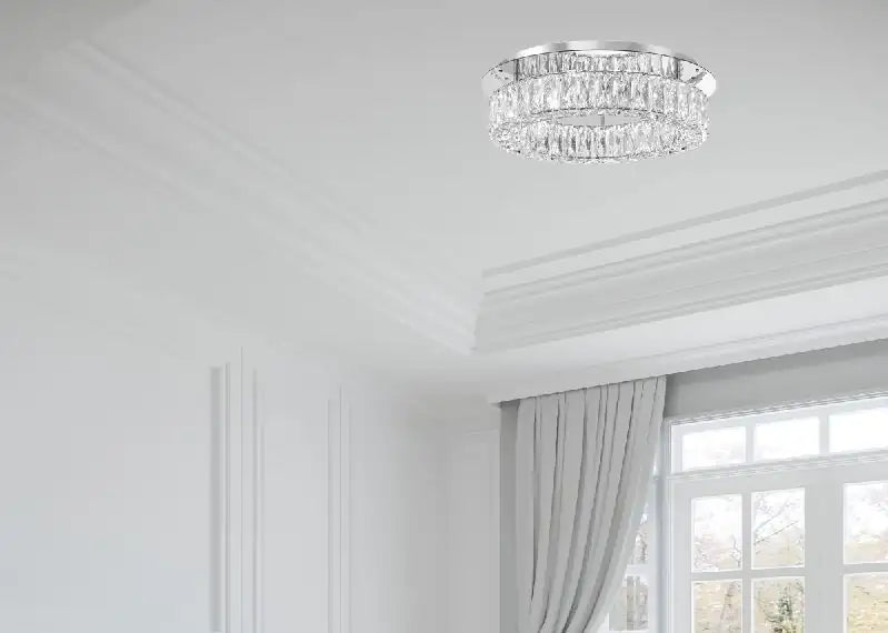 CRYSTORAMA, KINSLEY INTEGRATED LED FLUSH MOUNT, FLUSH MOUNT CEILING LIGHTS