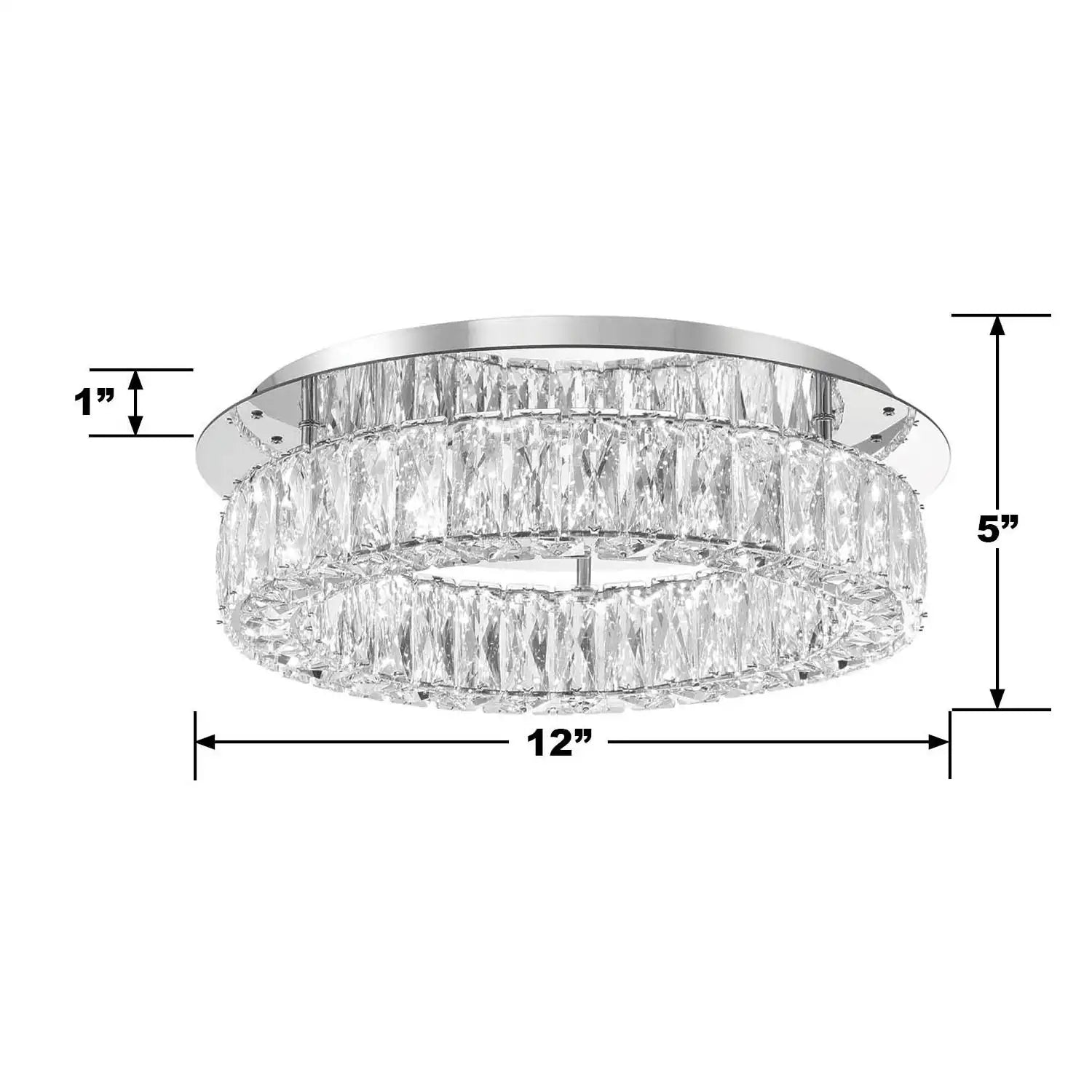 CRYSTORAMA, KINSLEY INTEGRATED LED FLUSH MOUNT, FLUSH MOUNT CEILING LIGHTS
