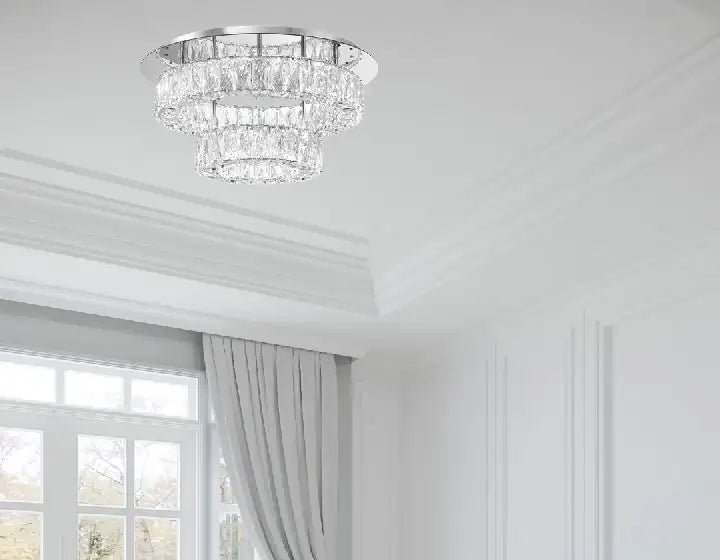 CRYSTORAMA, KINSLEY INTEGRATED LED FLUSH MOUNT, FLUSH MOUNT CEILING LIGHTS