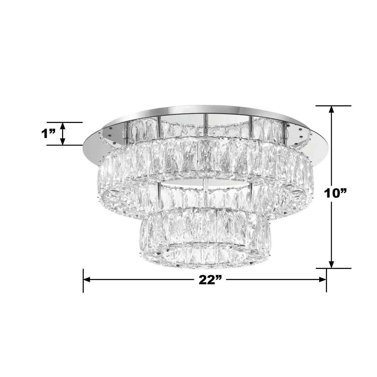 CRYSTORAMA, KINSLEY INTEGRATED LED FLUSH MOUNT, FLUSH MOUNT CEILING LIGHTS