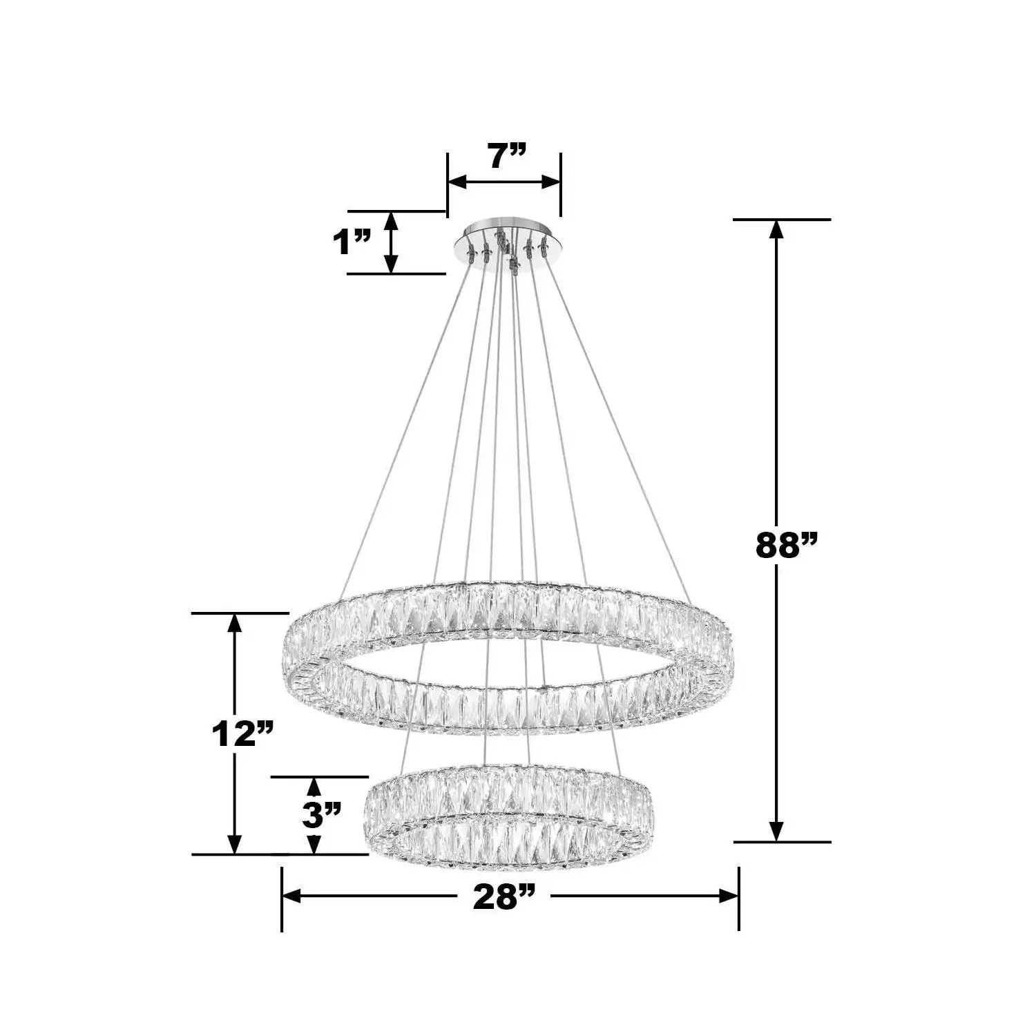 CRYSTORAMA, KINSLEY INTEGRATED LED CHANDELIER, CHANDELIER LIGHT