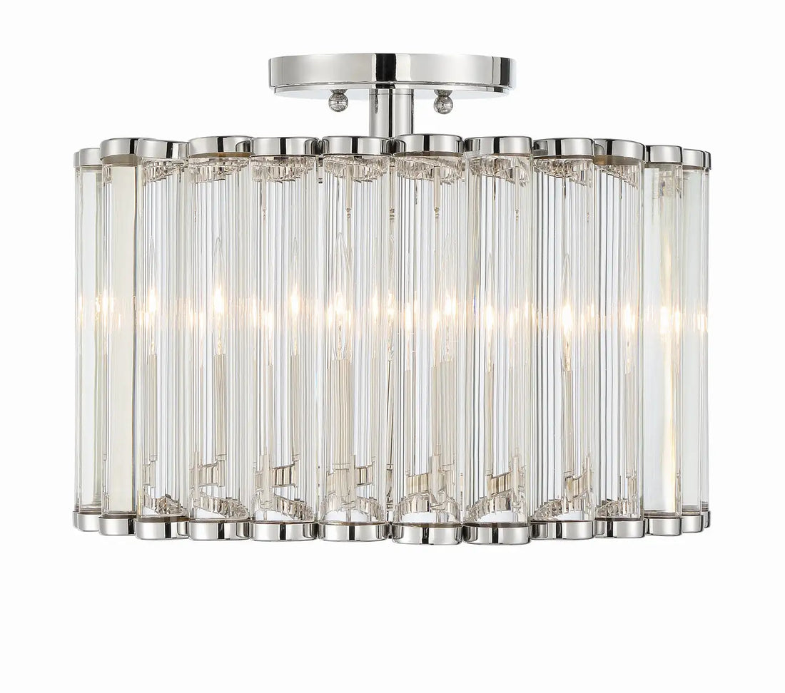 CRYSTORAMA, LIBBY LANGDON ELLIOT SEMI FLUSH MOUNT, FLUSH MOUNT CEILING LIGHTS