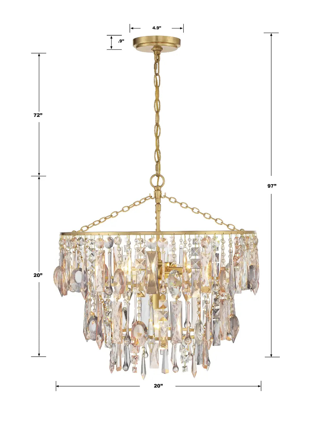 CRYSTORAMA, ELSA CHANDELIER, CHANDELIER LIGHT