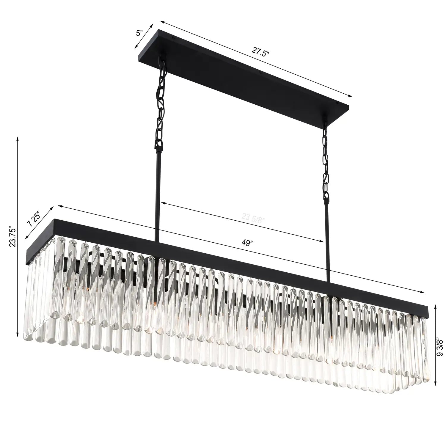 CRYSTORAMA, EMORY LINEAR CHANDELIER, CHANDELIER LIGHT