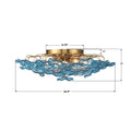 CRYSTORAMA, ESME SEMI FLUSH MOUNT, FLUSH MOUNT CEILING LIGHTS