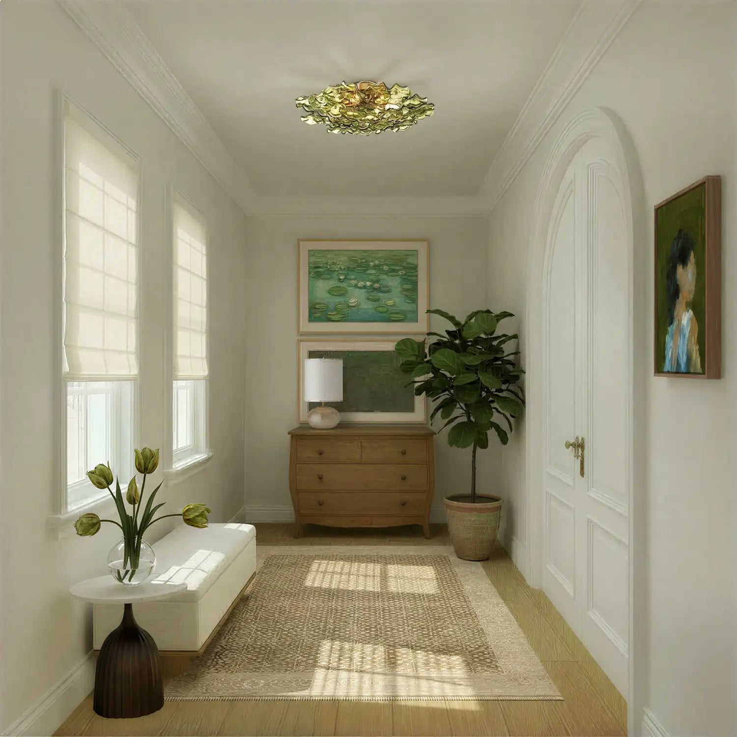 CRYSTORAMA, ESME SEMI FLUSH MOUNT, FLUSH MOUNT CEILING LIGHTS