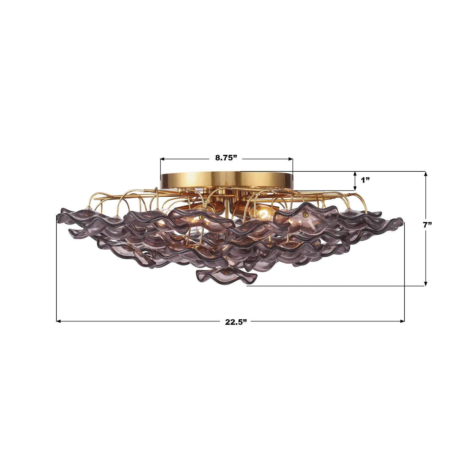 CRYSTORAMA, ESME SEMI FLUSH MOUNT, FLUSH MOUNT CEILING LIGHTS