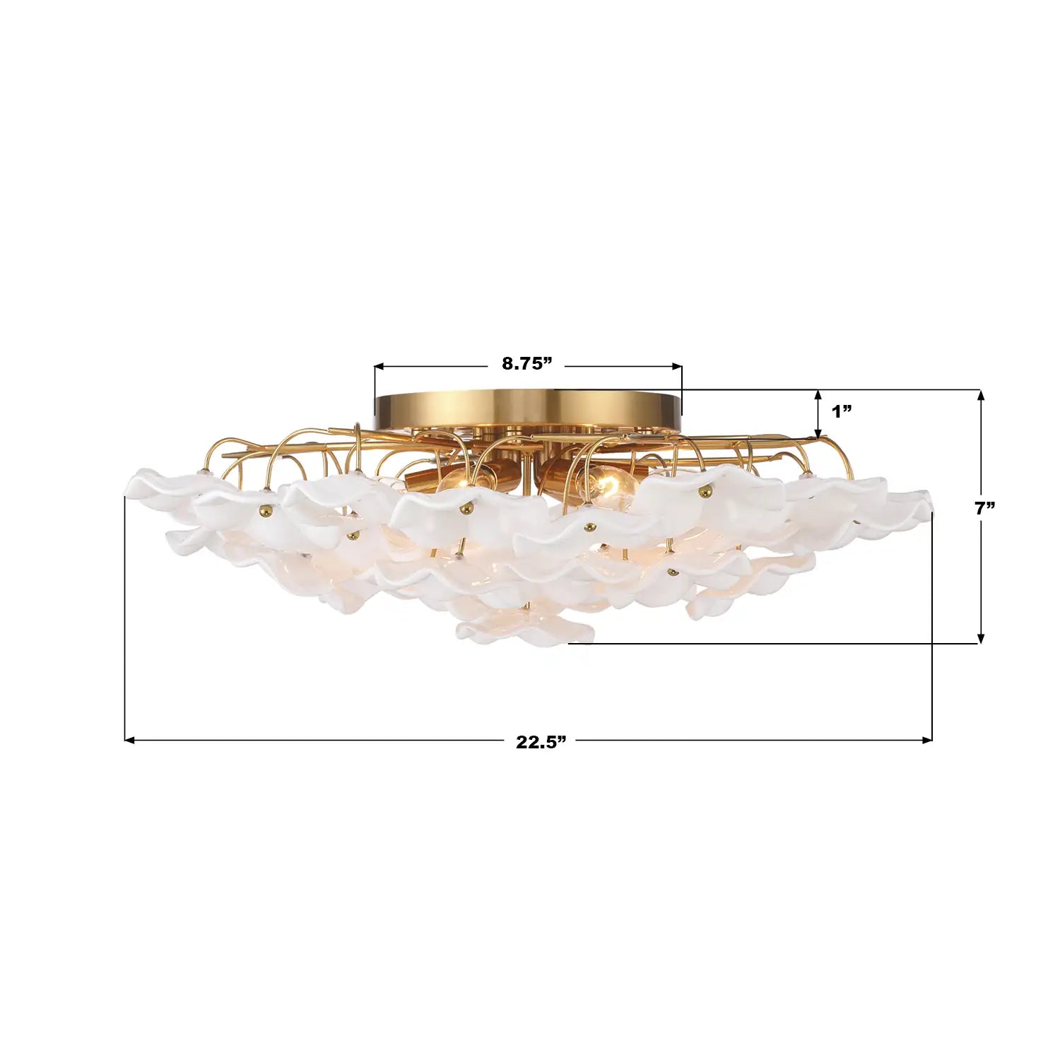 CRYSTORAMA, ESME SEMI FLUSH MOUNT, FLUSH MOUNT CEILING LIGHTS