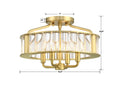 CRYSTORAMA, LIBBY LANGDON FARRIS SEMI FLUSH MOUNT, FLUSH MOUNT CEILING LIGHTS