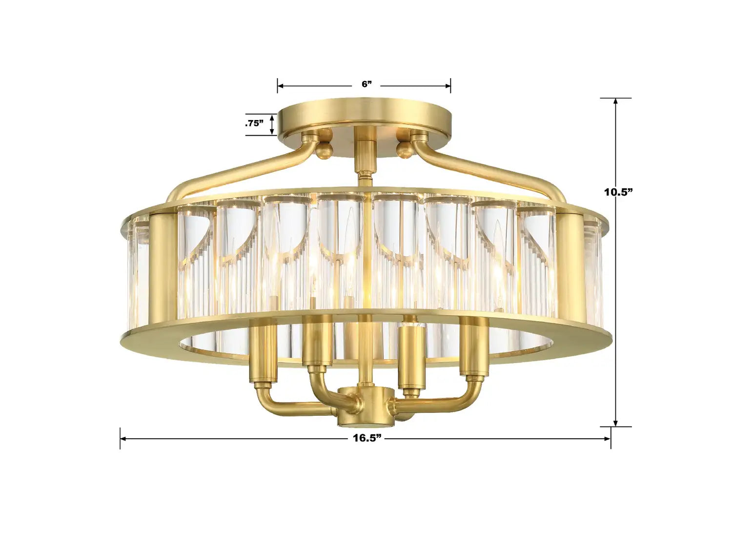 CRYSTORAMA, LIBBY LANGDON FARRIS SEMI FLUSH MOUNT, FLUSH MOUNT CEILING LIGHTS