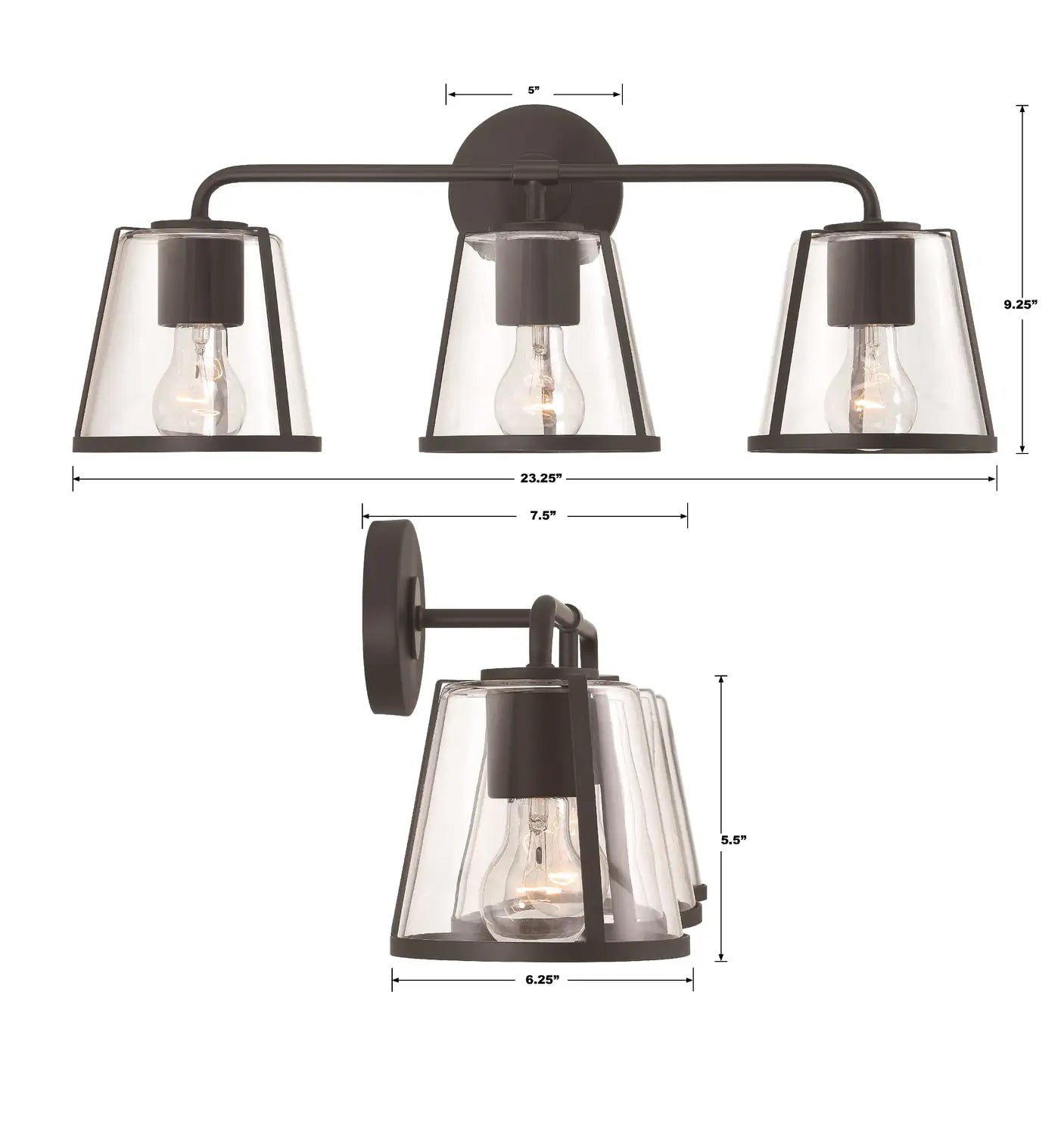 CRYSTORAMA, FULTON BATHROOM VANITY, VANITY LIGHT