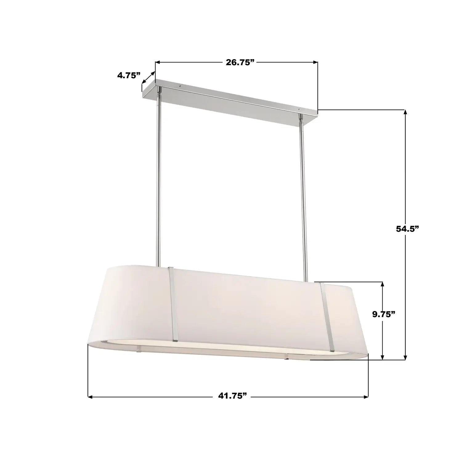 CRYSTORAMA, FULTON LINEAR OVAL CHANDELIER, CHANDELIER LIGHT