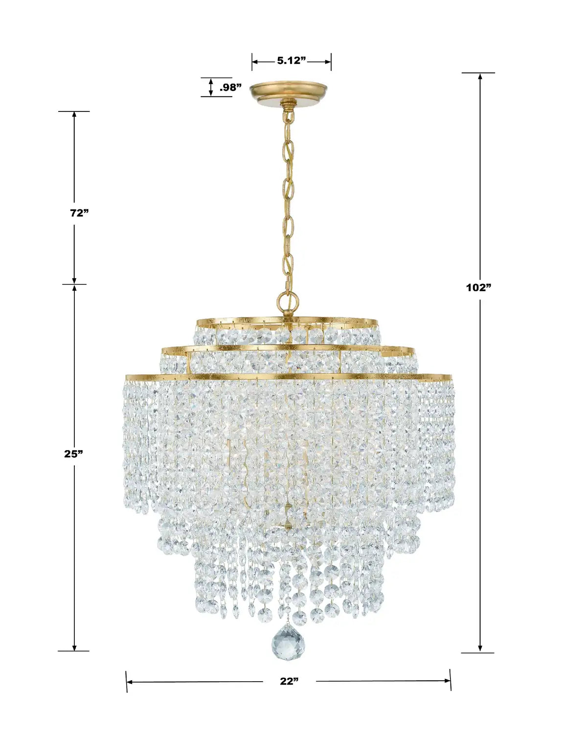 CRYSTORAMA, GABRIELLE CHANDELIER, CHANDELIER LIGHT