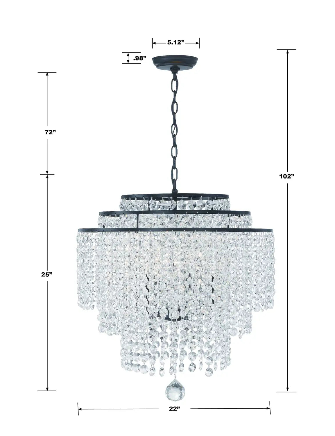 CRYSTORAMA, GABRIELLE CHANDELIER, CHANDELIER LIGHT