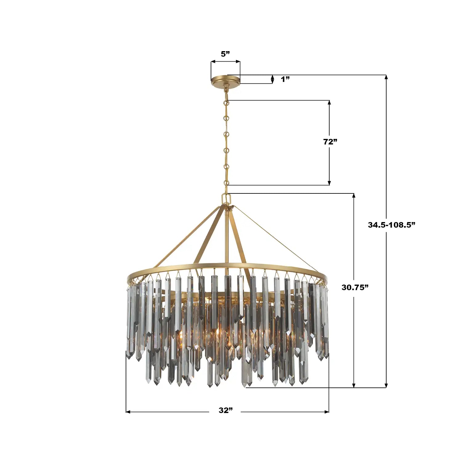 CRYSTORAMA, GEMMA CHANDELIER, CHANDELIER LIGHT