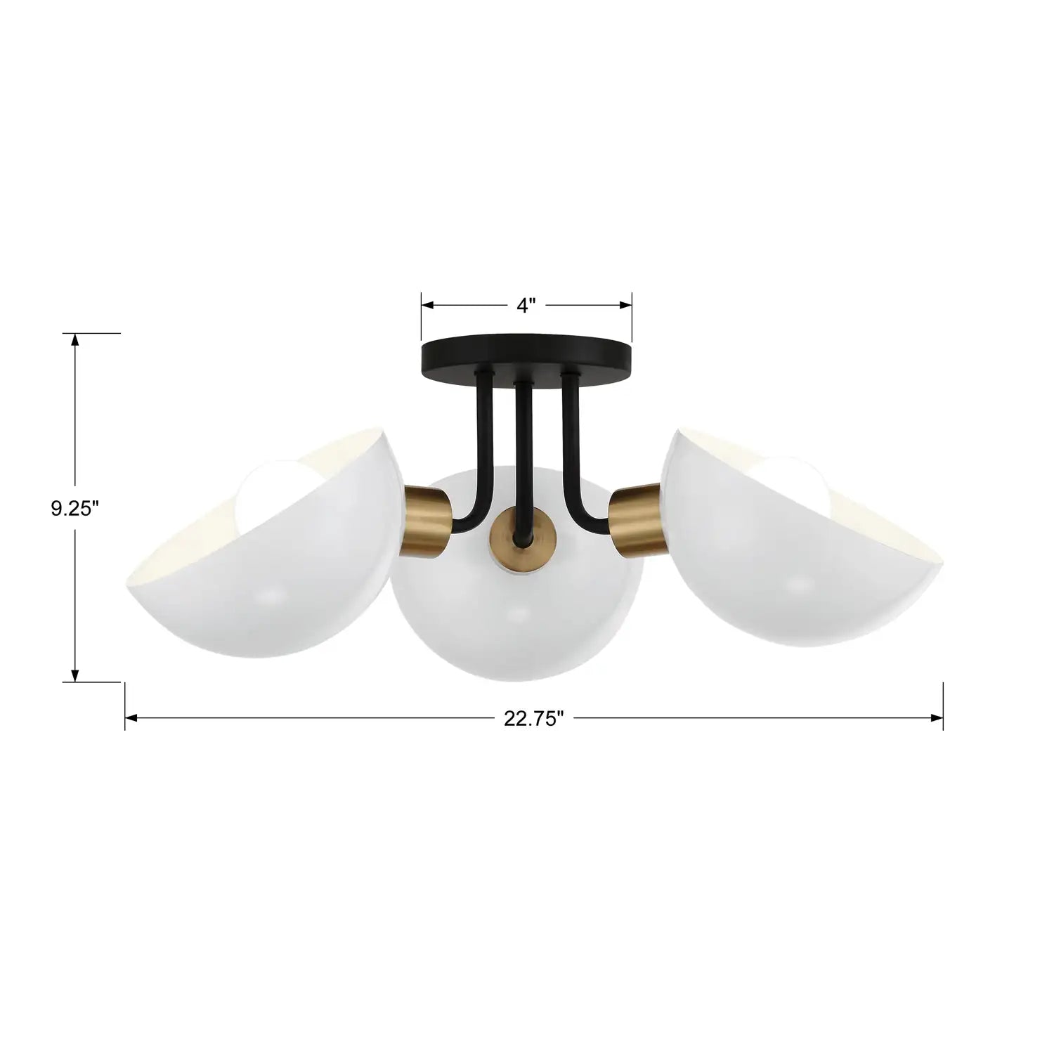 CRYSTORAMA, GIGI SEMI FLUSH MOUNT, FLUSH MOUNT CEILING LIGHTS
