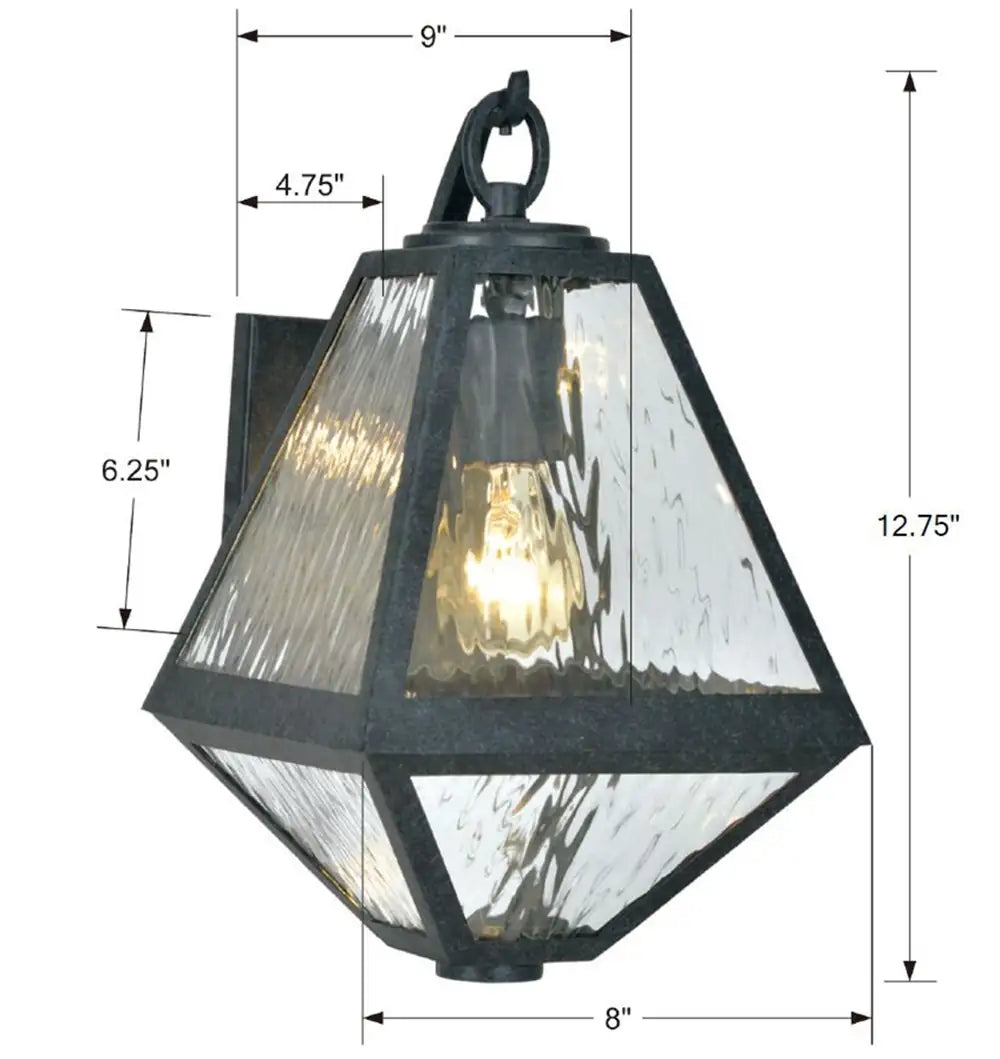 CRYSTORAMA, BRIAN PATRICK FLYNN GLACIER OUTDOOR SCONCE, OUTDOOR WALL LIGHTS