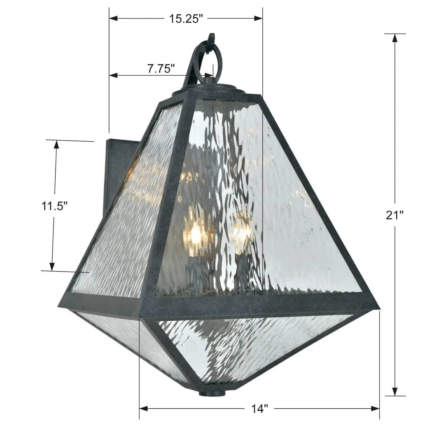 CRYSTORAMA GLACIER OUTDOOR SCONCE