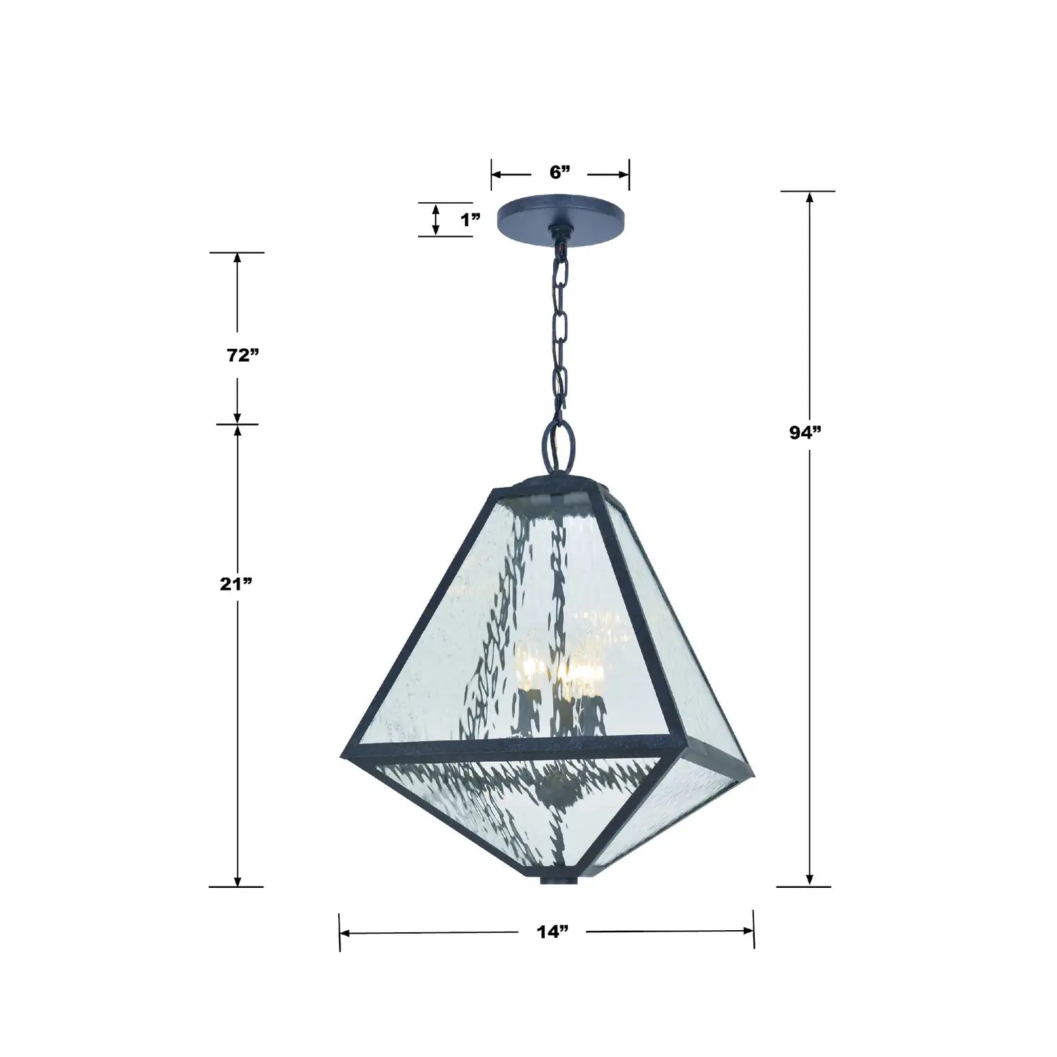 CRYSTORAMA, BRIAN PATRICK FLYNN GLACIER OUTDOOR PENDANT, OUTDOOR CEILING LIGHTS