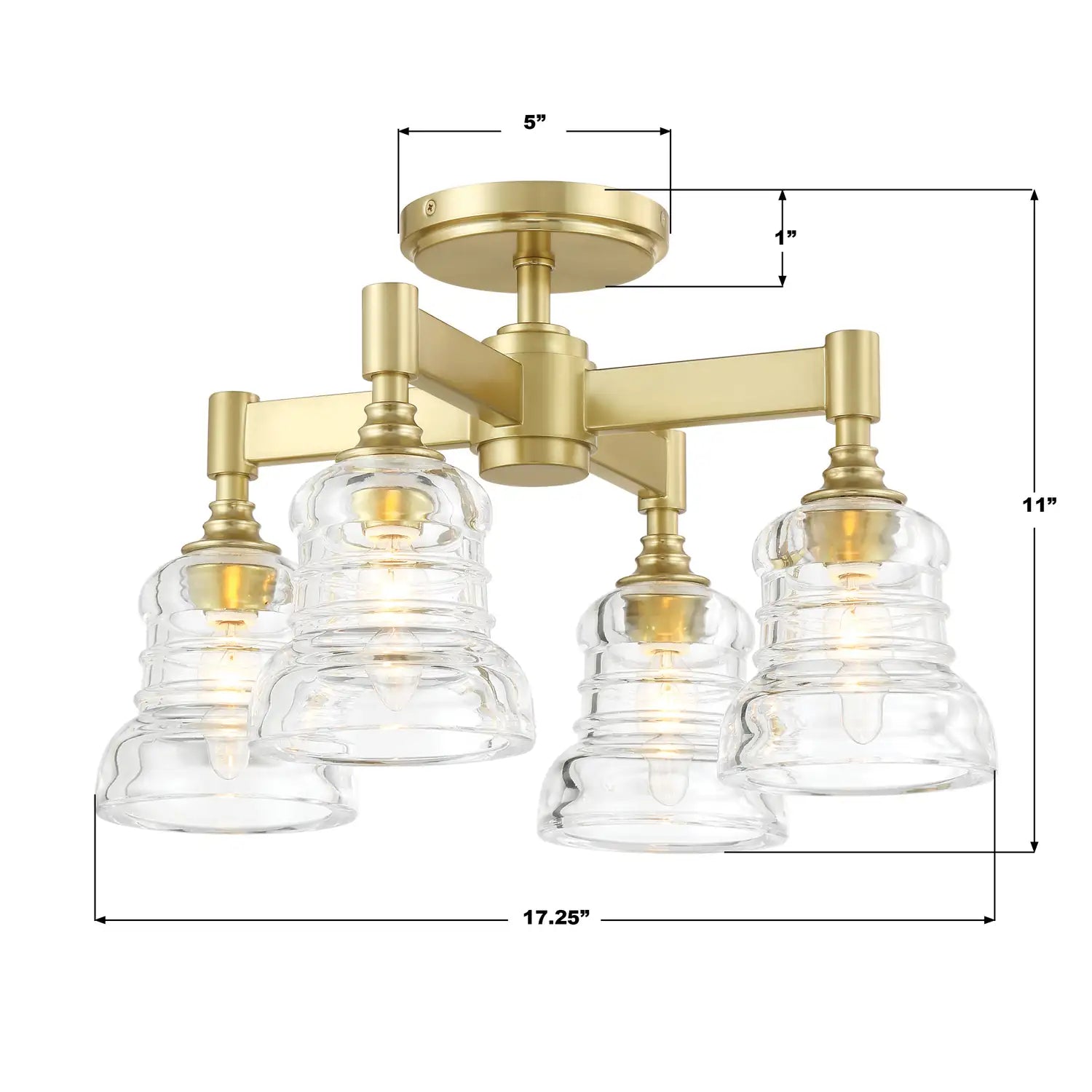 CRYSTORAMA, GREGORY SEMI FLUSH MOUNT, FLUSH MOUNT CEILING LIGHTS