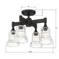 CRYSTORAMA, GREGORY SEMI FLUSH MOUNT, FLUSH MOUNT CEILING LIGHTS