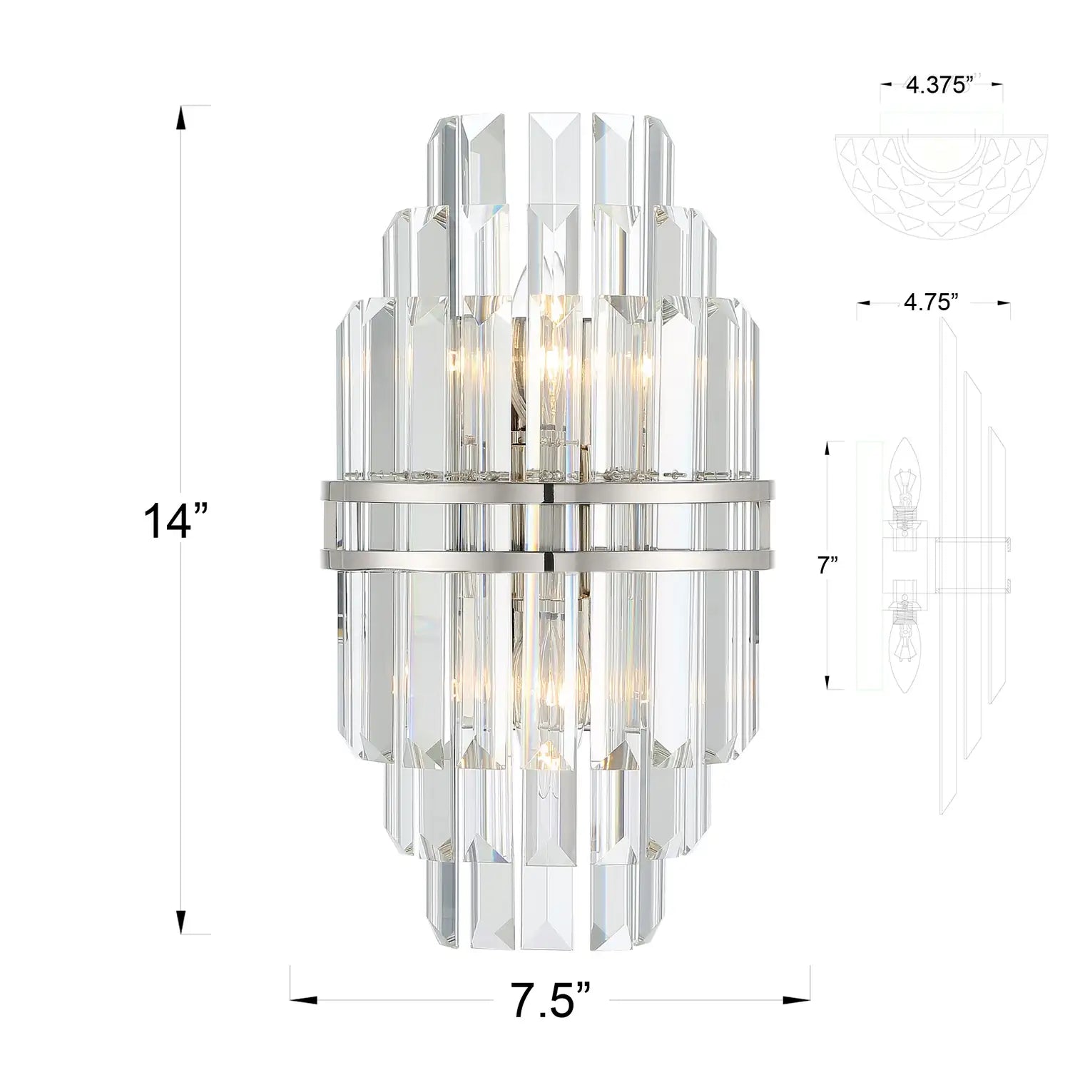 CRYSTORAMA, HAYES SCONCE, WALL SCONCES