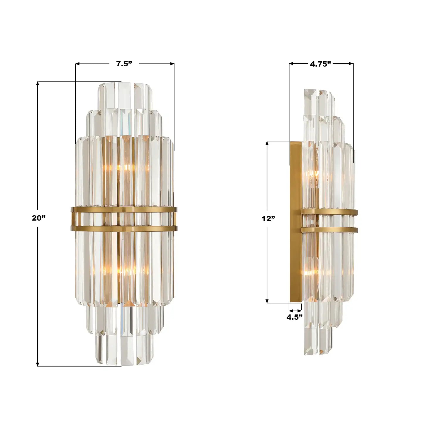 CRYSTORAMA, HAYES SCONCE, WALL SCONCES
