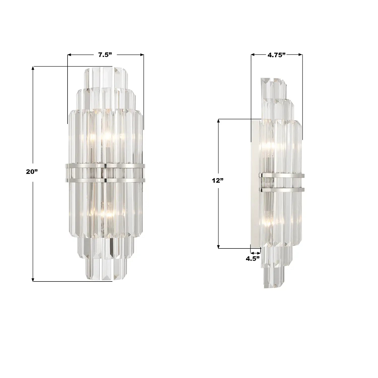 CRYSTORAMA, HAYES SCONCE, WALL SCONCES