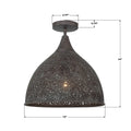 CRYSTORAMA, JASMINE SEMI FLUSH MOUNT, FLUSH MOUNT CEILING LIGHTS