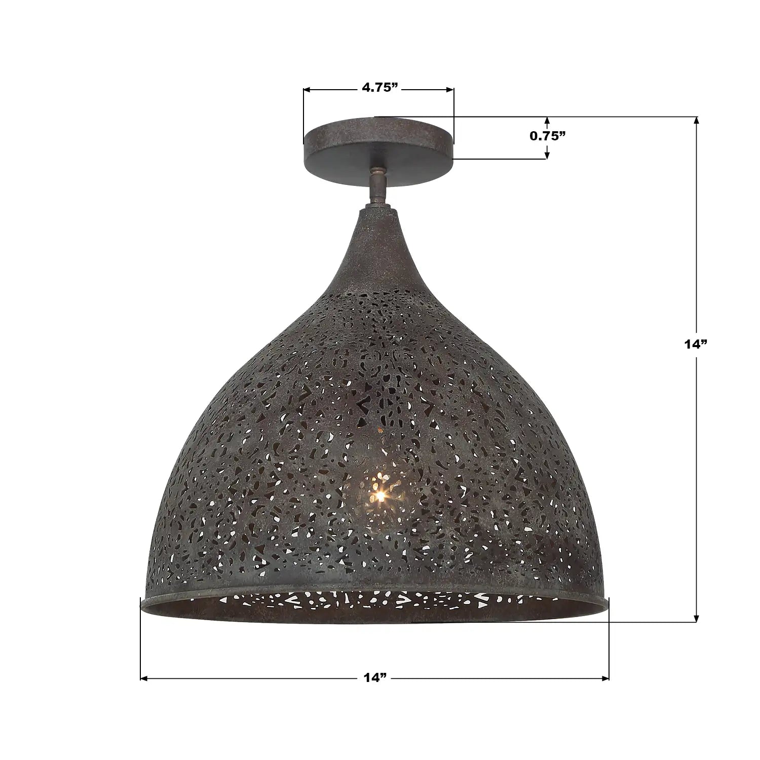 CRYSTORAMA, JASMINE SEMI FLUSH MOUNT, FLUSH MOUNT CEILING LIGHTS