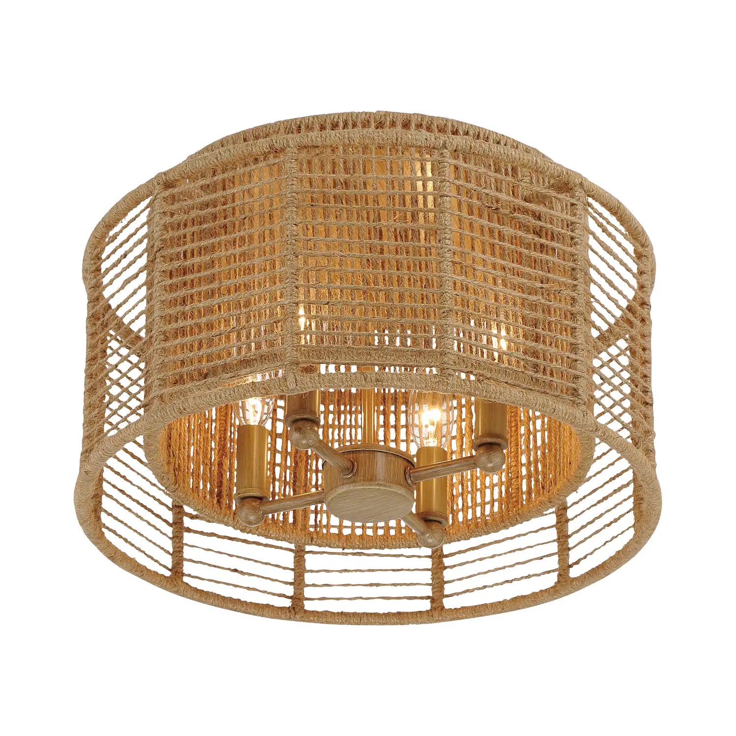 CRYSTORAMA, JAYNA BURNISHED FLUSH MOUNT, FLUSH MOUNT CEILING LIGHTS