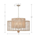 CRYSTORAMA, JAYNA BURNISHED CHANDELIER, CHANDELIER LIGHT