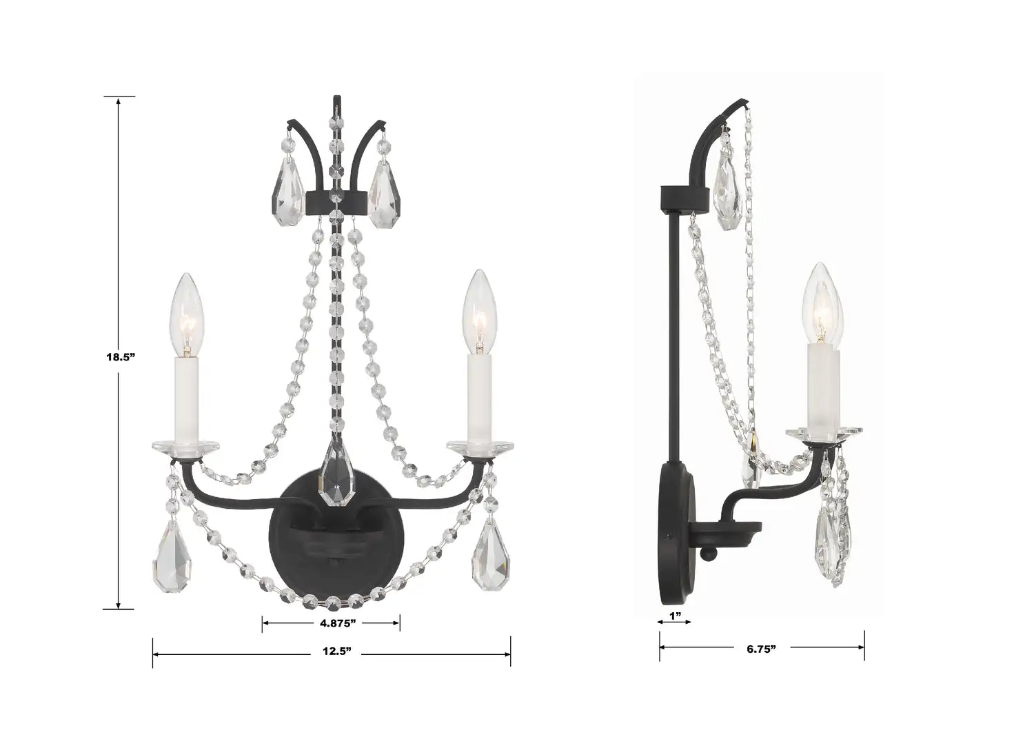 CRYSTORAMA, KARRINGTON SCONCE, WALL SCONCES