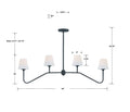 CRYSTORAMA, KEENAN LINEAR CHANDELIER, CHANDELIER LIGHT