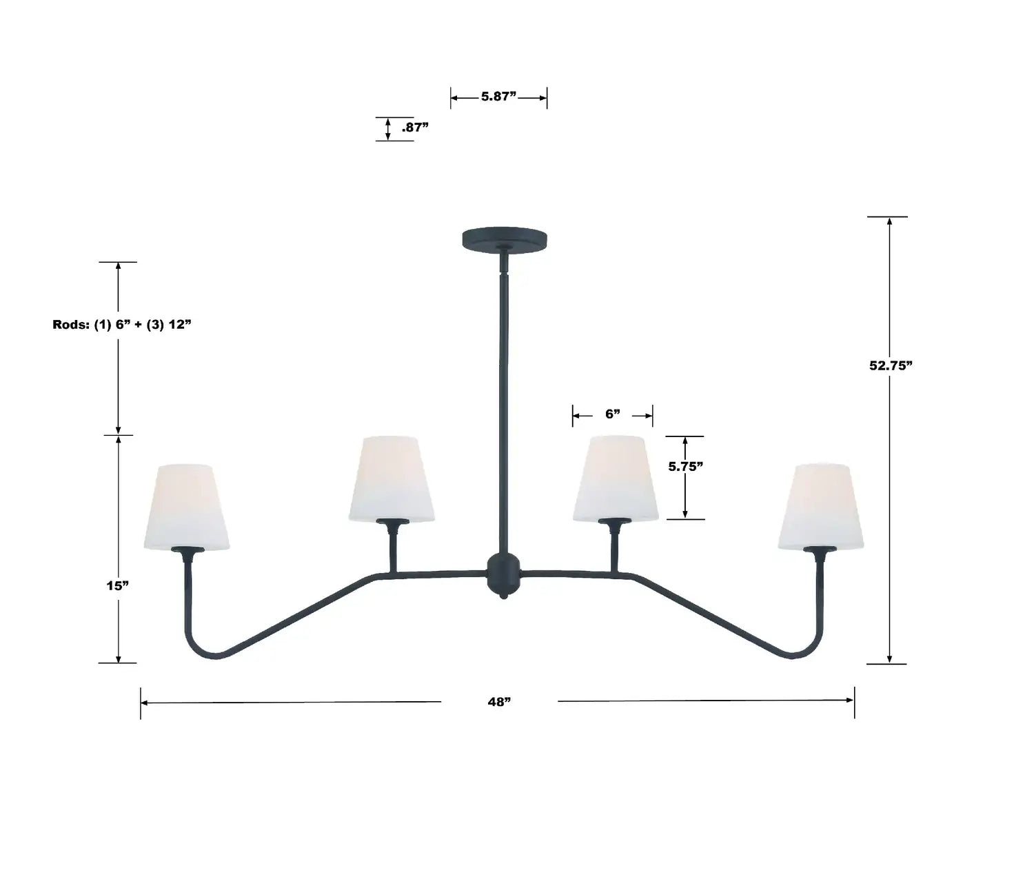 CRYSTORAMA, KEENAN LINEAR CHANDELIER, CHANDELIER LIGHT