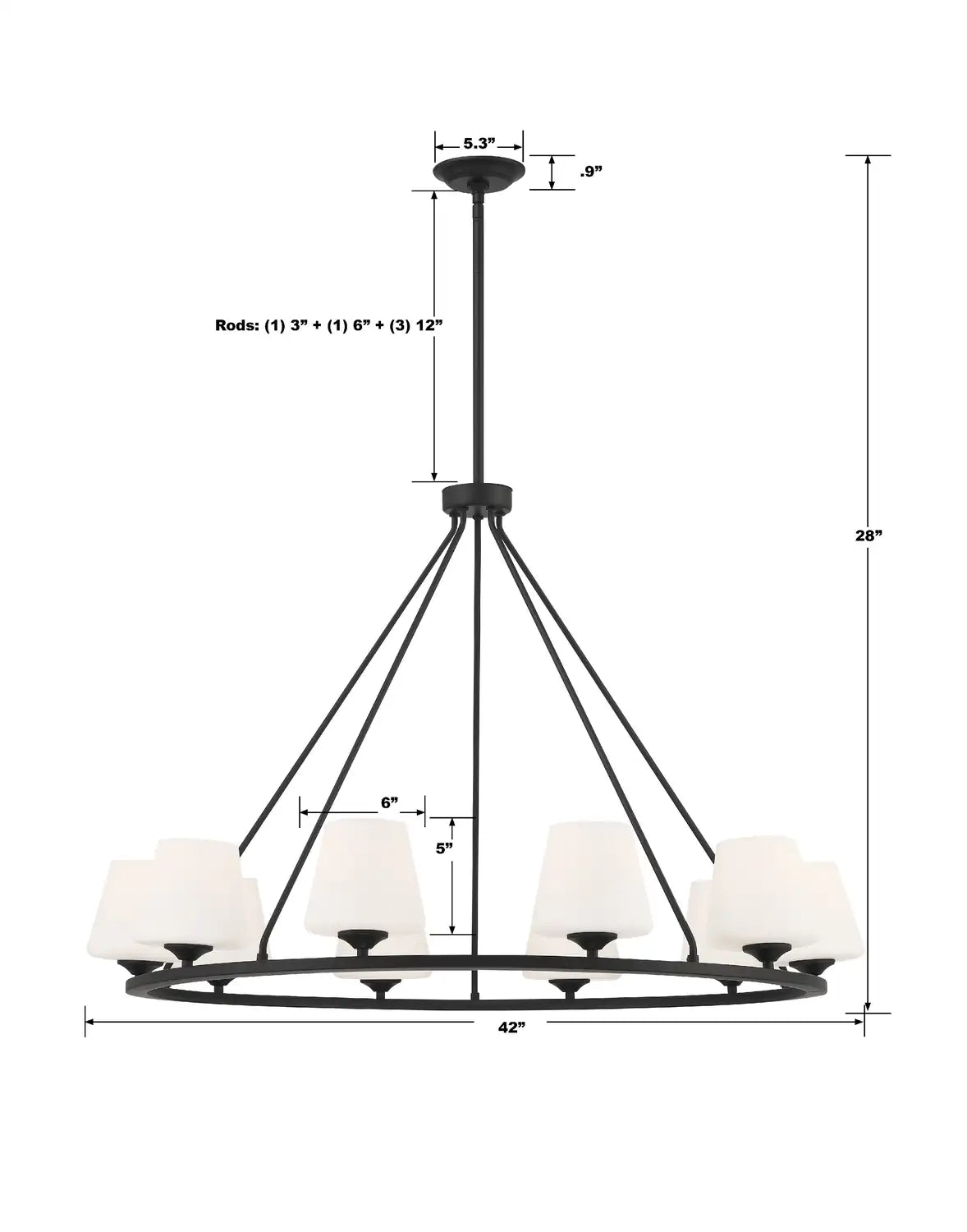 CRYSTORAMA, KEENAN CHANDELIER, CHANDELIER LIGHT