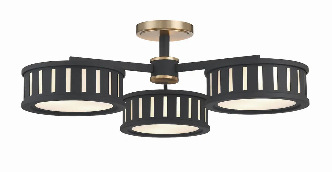 CRYSTORAMA, KENDAL SEMI FLUSH MOUNT, FLUSH MOUNT CEILING LIGHTS