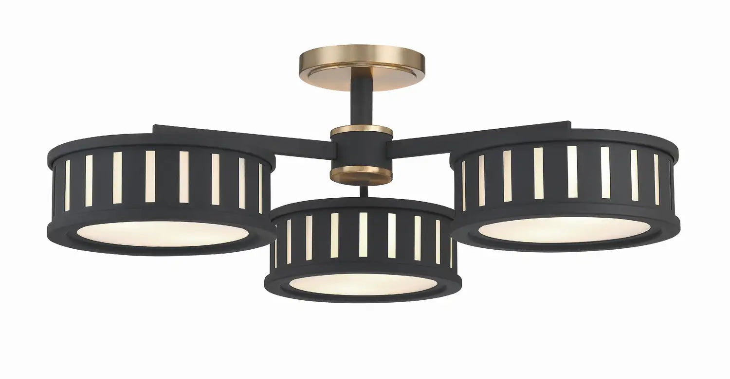 CRYSTORAMA, KENDAL SEMI FLUSH MOUNT, FLUSH MOUNT CEILING LIGHTS
