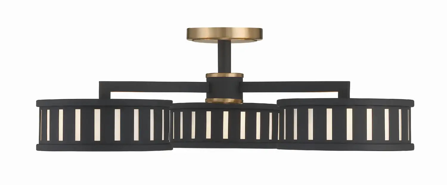 CRYSTORAMA, KENDAL SEMI FLUSH MOUNT, FLUSH MOUNT CEILING LIGHTS
