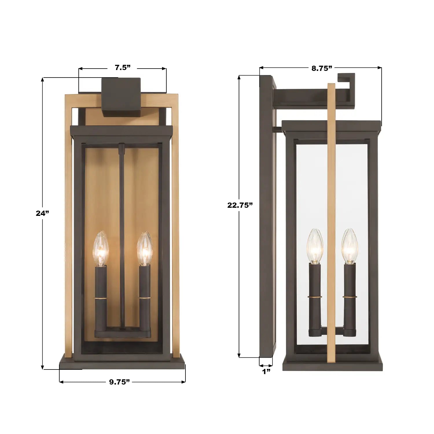 CRYSTORAMA LENDEL OUTDOOR SCONCE