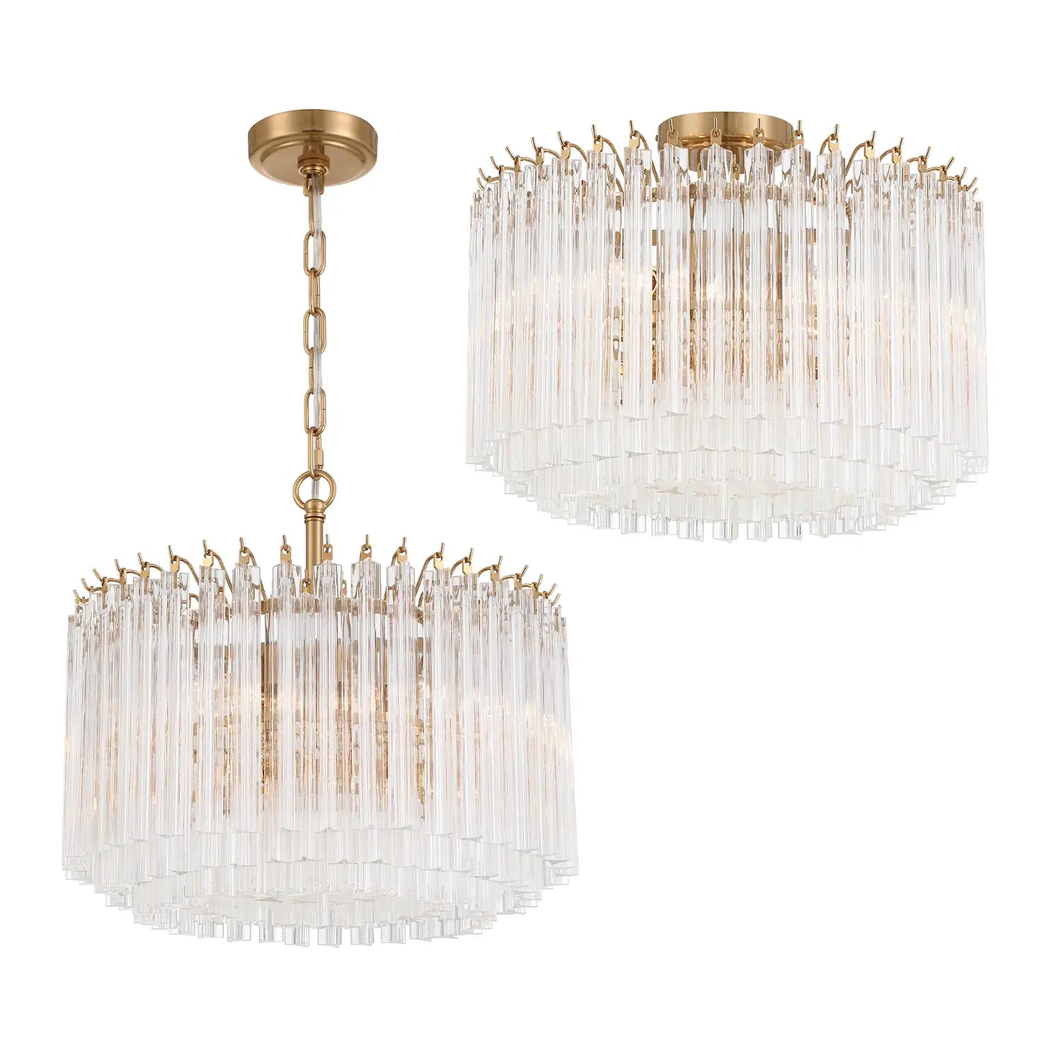 CRYSTORAMA, LOFTON SEMI FLUSH MOUNT, FLUSH MOUNT CEILING LIGHTS