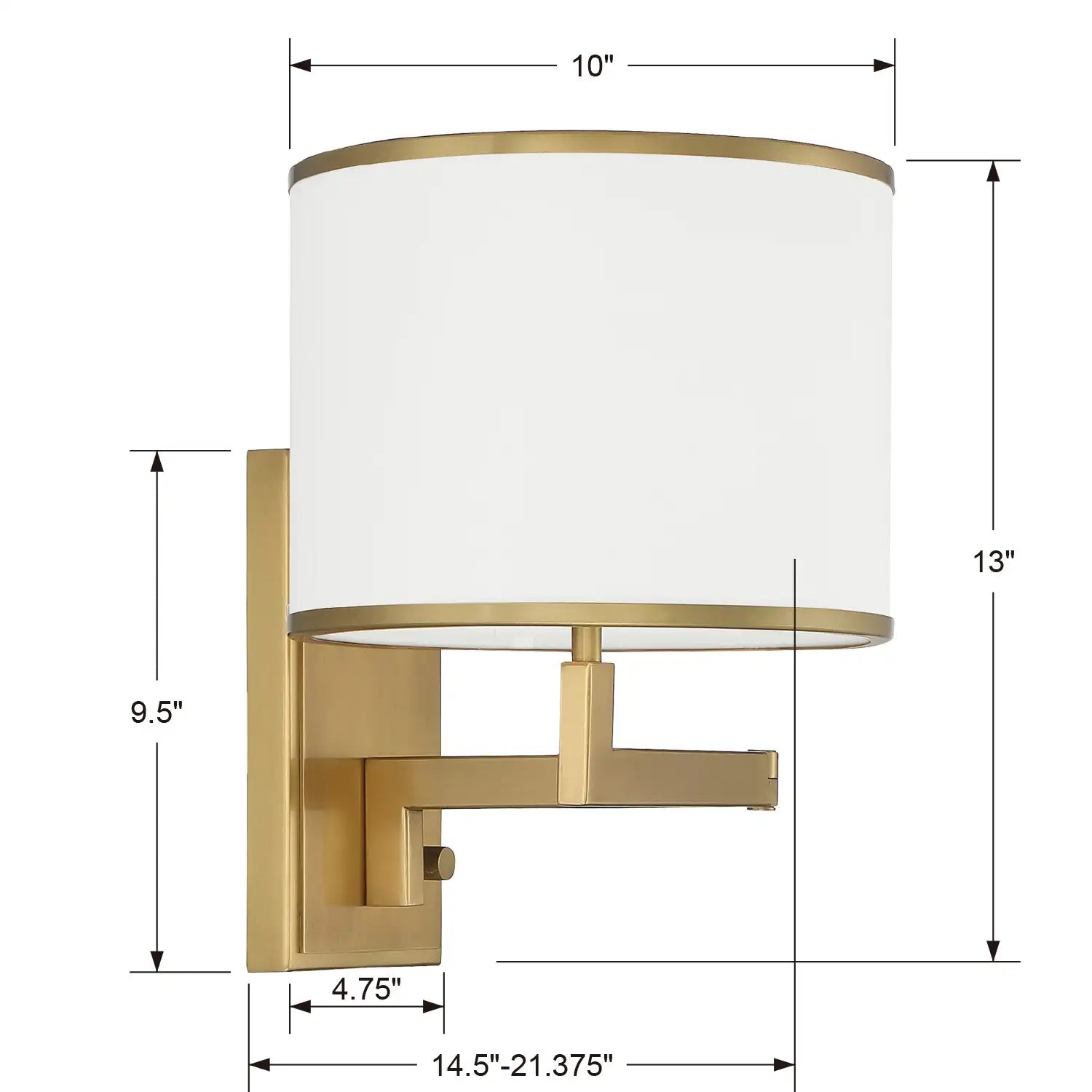 CRYSTORAMA, MADISON SWING ARM SCONCE, WALL SCONCES