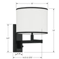 CRYSTORAMA, MADISON SWING ARM SCONCE, WALL SCONCES