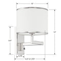 CRYSTORAMA, MADISON SWING ARM SCONCE, WALL SCONCES