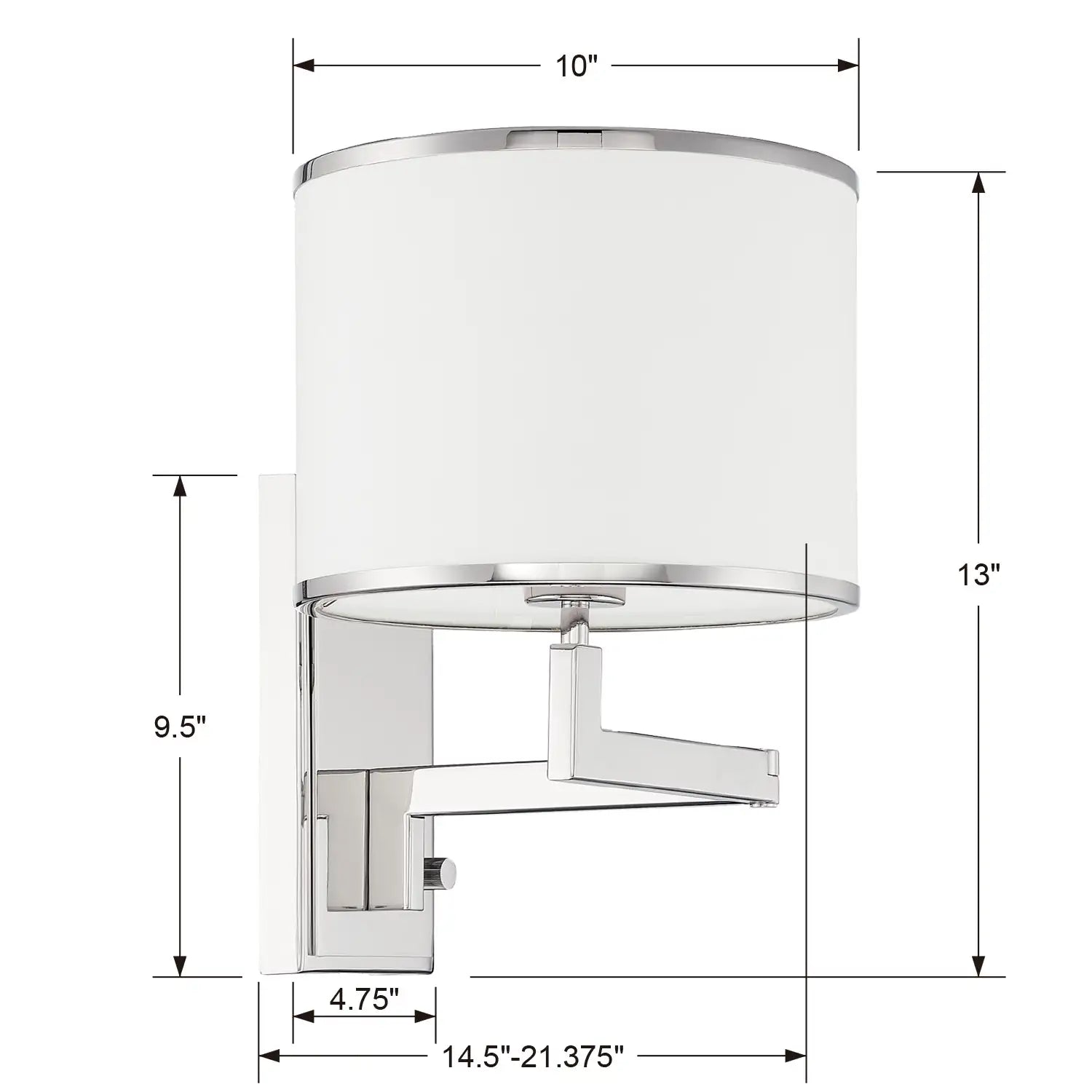 CRYSTORAMA, MADISON SWING ARM SCONCE, WALL SCONCES