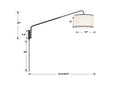 CRYSTORAMA, MALLORY SWING ARM SCONCE, WALL SCONCES