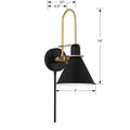 CRYSTORAMA, MEDFORD TASK SCONCE, WALL SCONCES