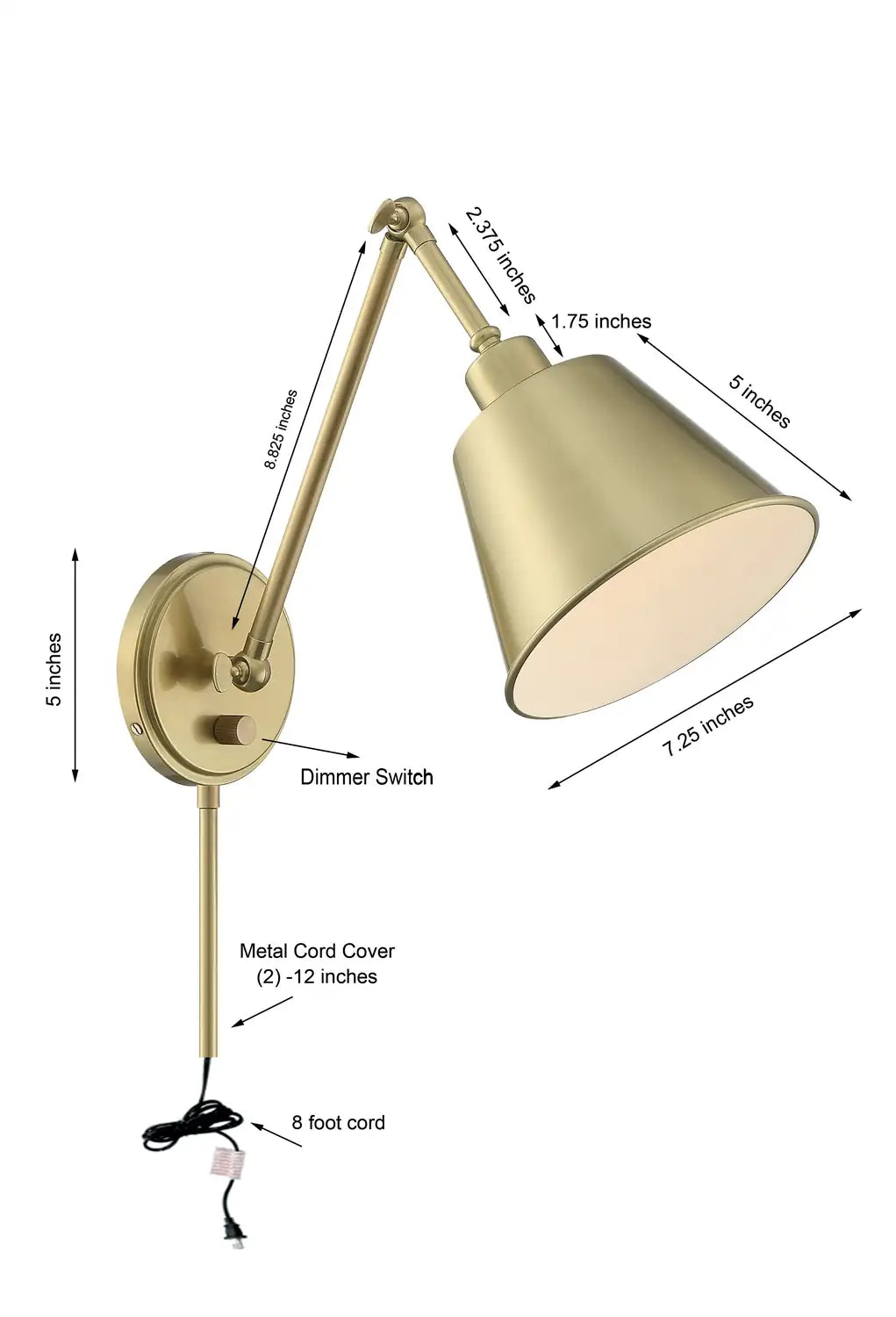 CRYSTORAMA, MITCHELL TASK SCONCE, WALL SCONCES