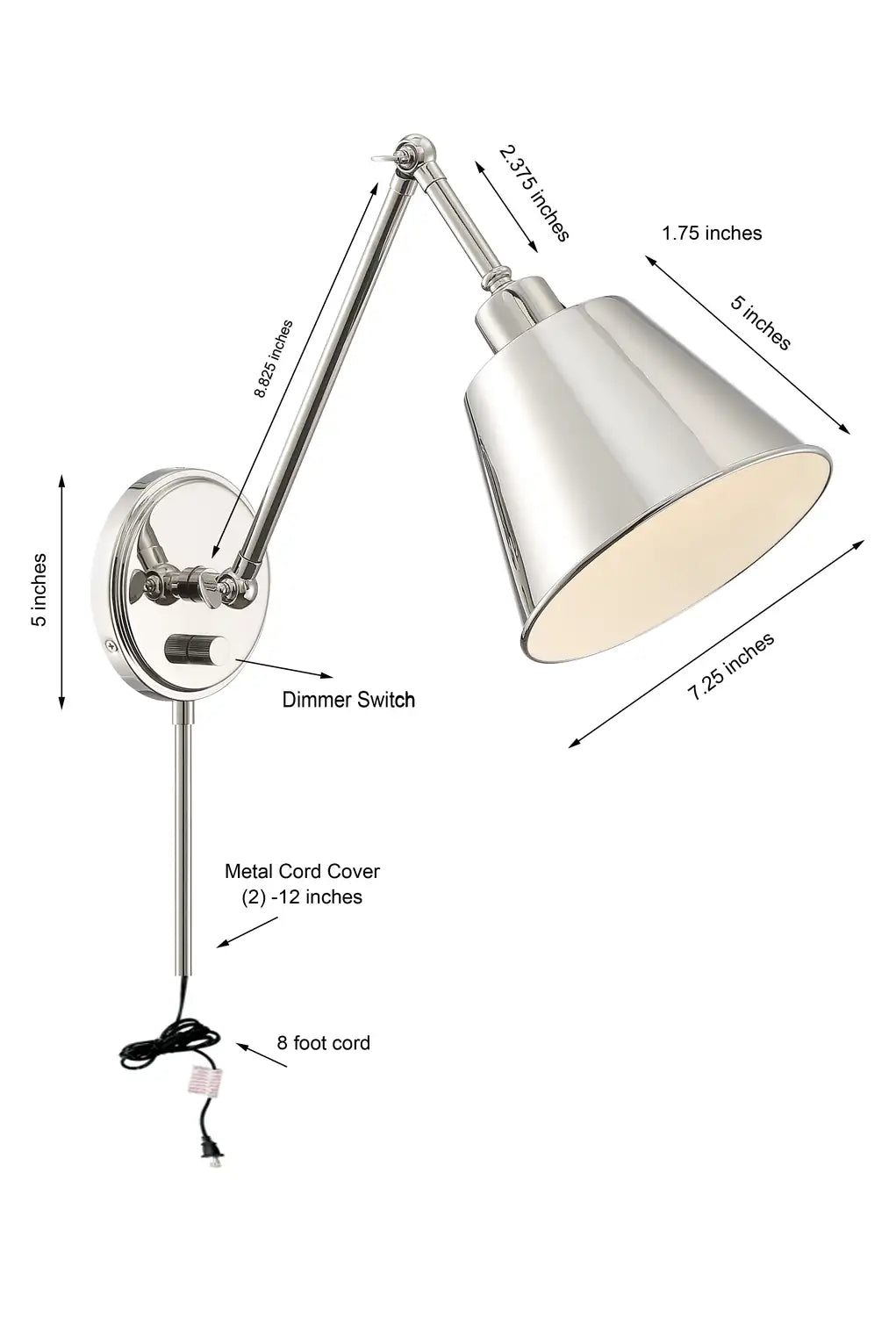 CRYSTORAMA, MITCHELL TASK SCONCE, WALL SCONCES