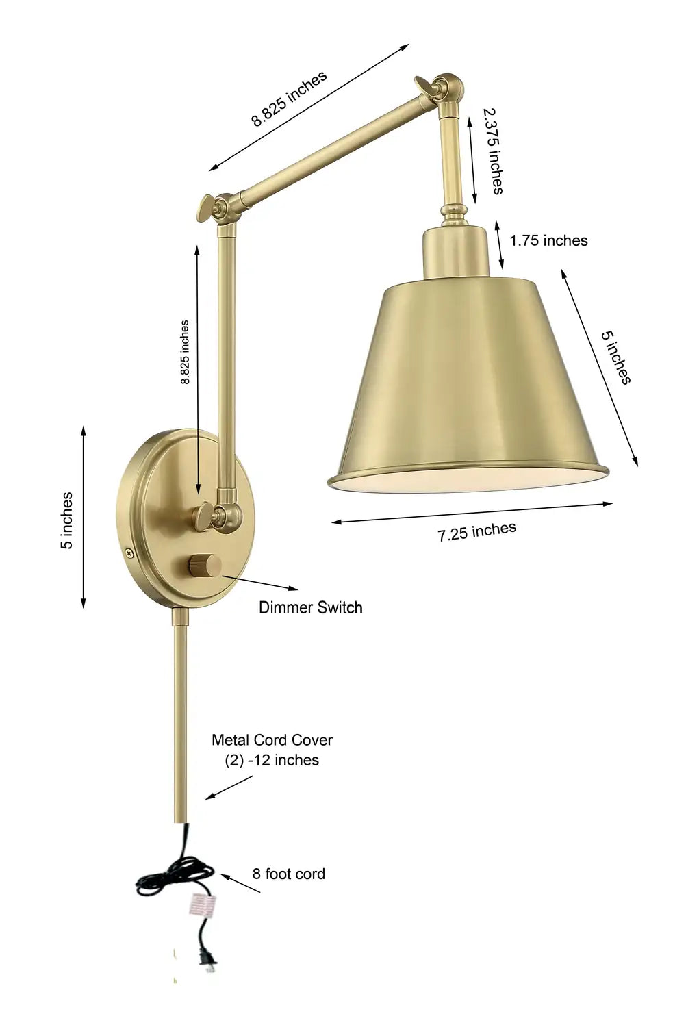 CRYSTORAMA, MITCHELL TASK SCONCE, WALL SCONCES
